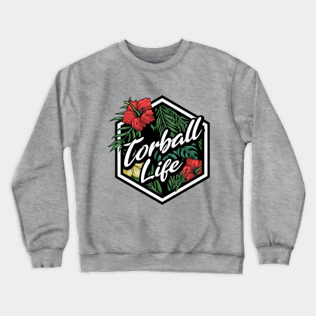 Floral Badge Torball Life Crewneck Sweatshirt by walaodesigns